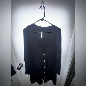 Free People Black Cardigan Sweater